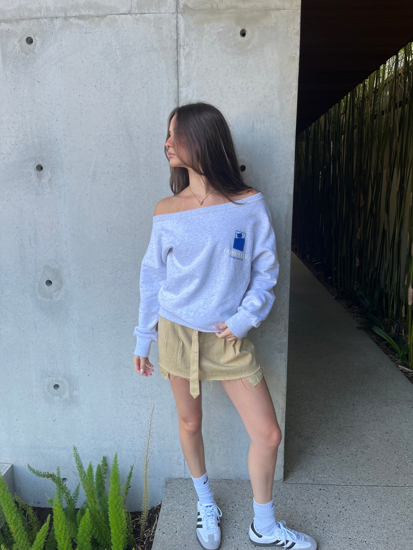 GREY MARLE OFF THE SHOULDER JUMPER